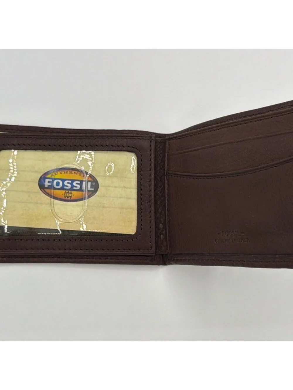 Fossil Bifold Leather Wallet, Credit Card Holder, Brown, NWT